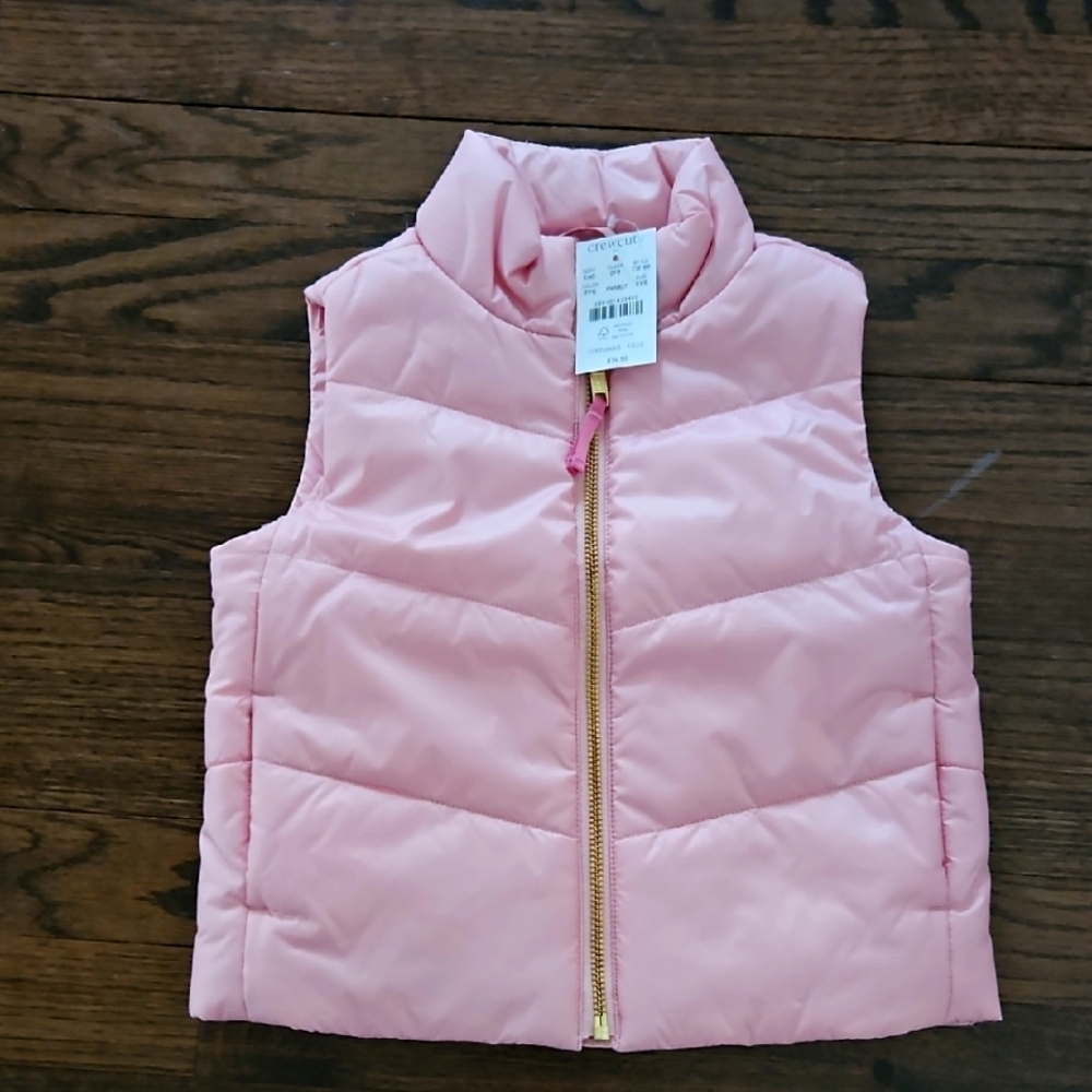 NWT Sold Out‎ J Crew Girls Pink Puffer Vest Gift Holiday